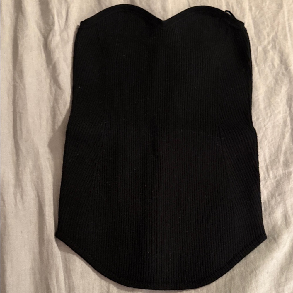 Uniqlo Black Ribbed Tank Top